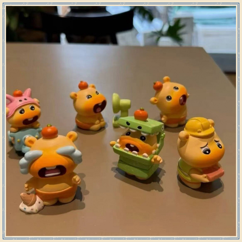 Super Sweet Capybara Little Lulu Expression Pack Blind Box Creative Cartoon Trendy Toy Doll Dolphin Hand-Made Crafts Small Ornaments