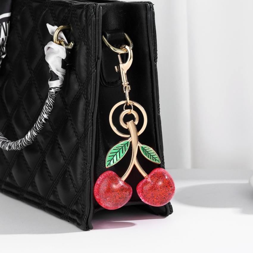Resin Material Resin Cherry Bag Pendant Keychain Bag Charms