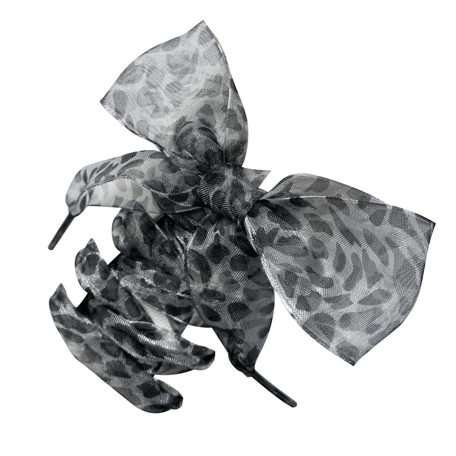 Шнурки шириной 4 см с леопардовым узором из шелковой пряжи кружевные Шнурки плоские широкие снежные марли длиной 130 см можно заказать небольшой длины