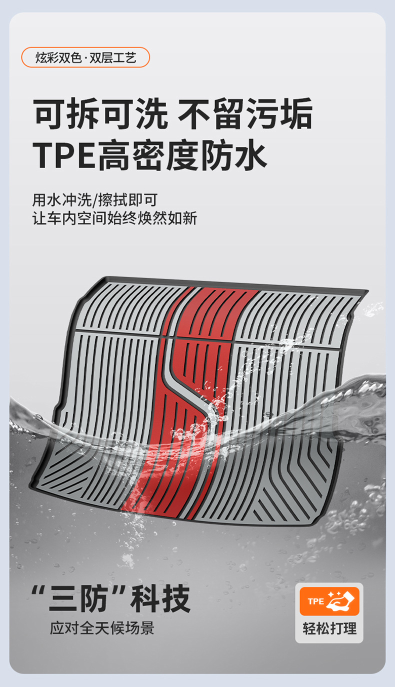 Audi Imported A3L A4L A5L A6L A7L A8L Q3Q5L Special Colorful Tpe Car Trunk Mat