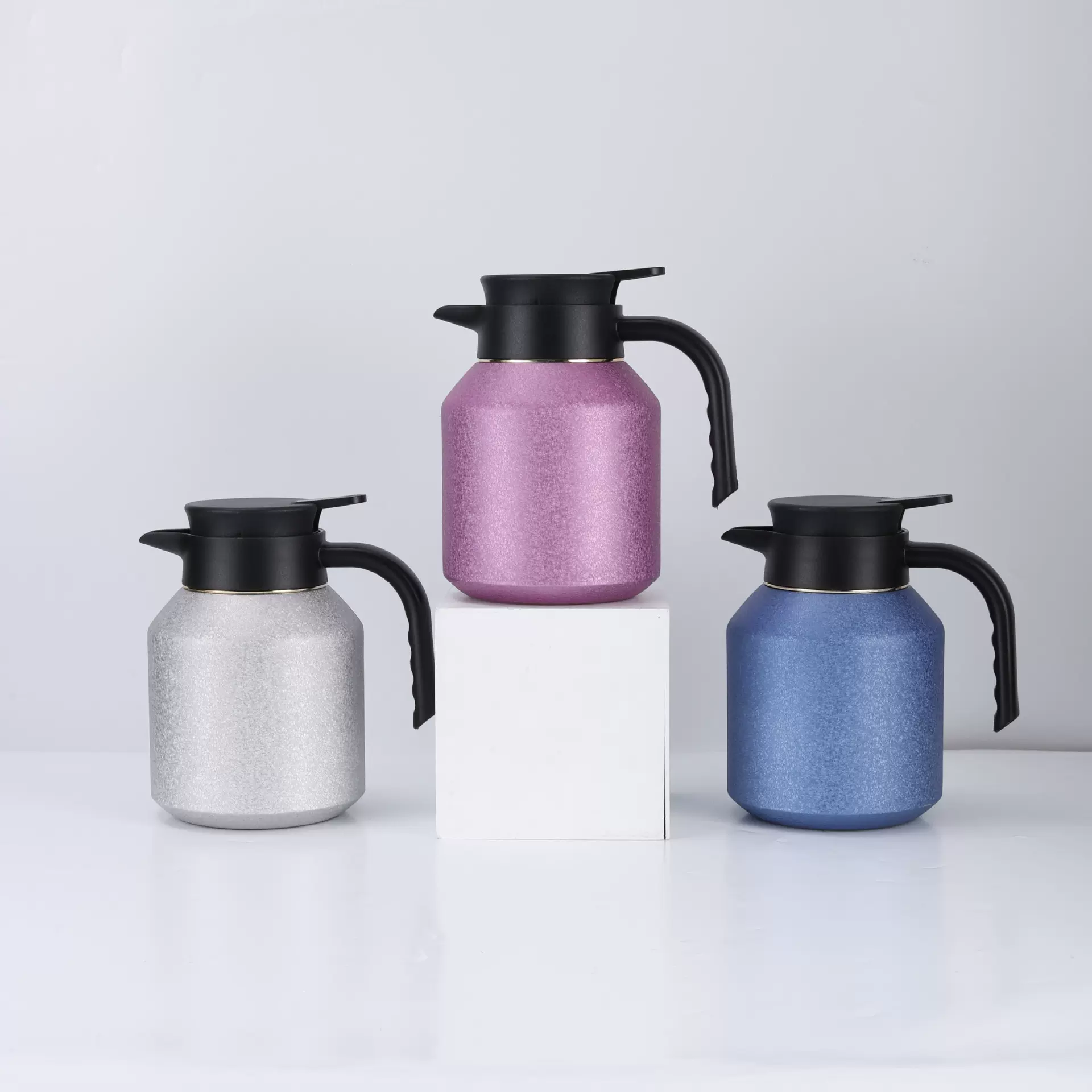 高颜值冰花漆覆钛焖茶壶办公室大容量咖啡壶礼品广告保温壶泡茶壶