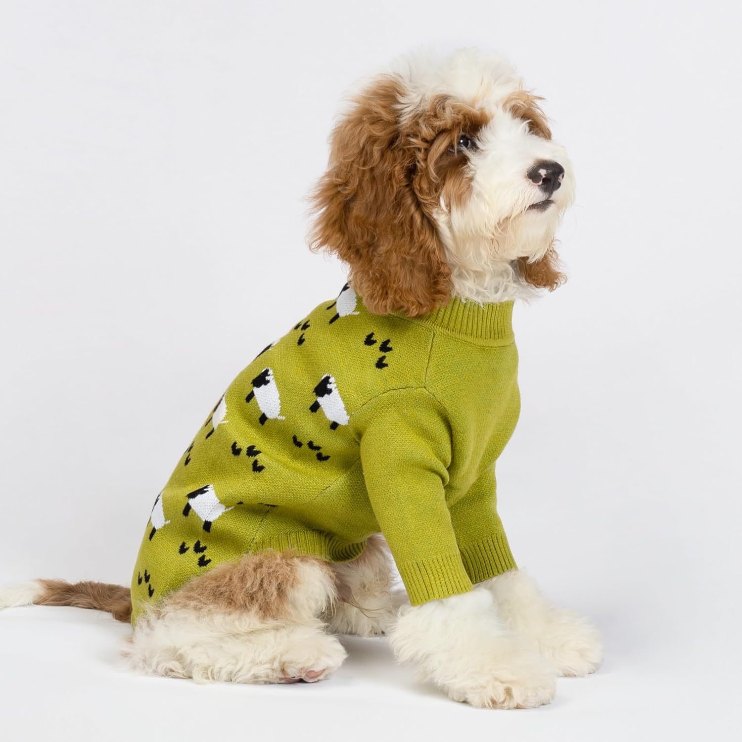 楽しい牧羊犬のセーター、暖かい冬服 - フェスティバル服 - プルオーバー - ペット服