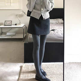 春夏秋冬孕妇毛呢短裙带安全连体短裤孕妇托腹显瘦修身a字包臀裙