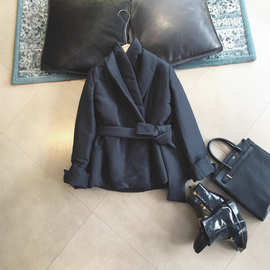 气质通勤设计款 可收腰90白鹅绒羽绒服女一件代发