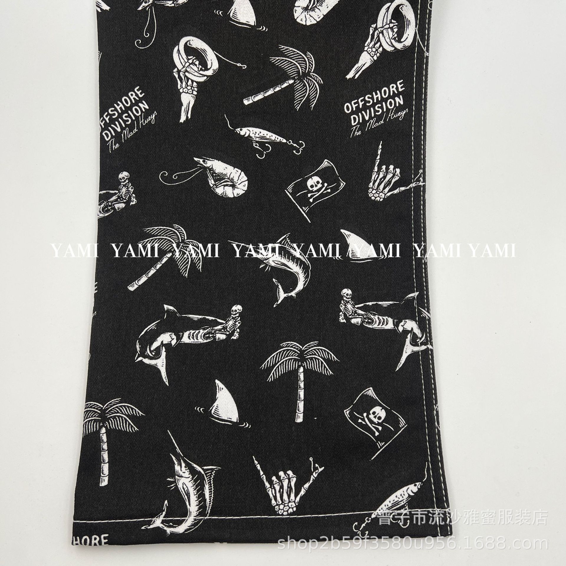 Tela impresa tela escocesa de algodón no elástico impreso al azar Tarjeta de hilo bolso de tela pantalones casuales falda tela de la ropa image 3