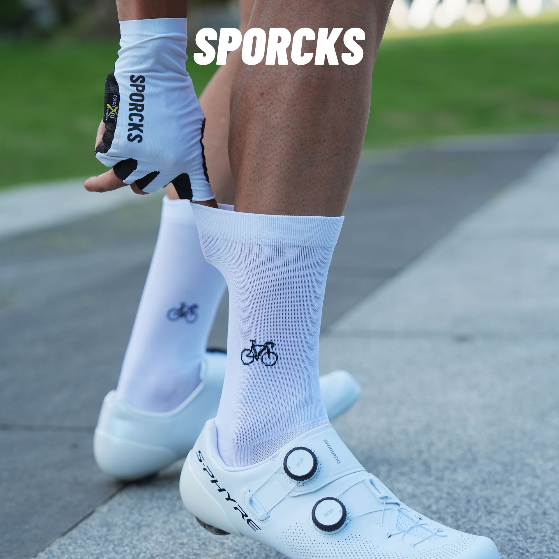 Sporcks Cycling Socks Spring and Summer Men's and Women's Road Cycling Sports Trendyy Breathable High-Elastic Wear-Resistant Mid-Calf Socks
