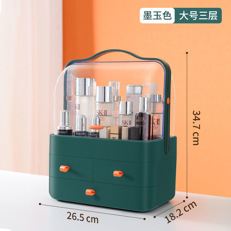 Caja de acabado de cosméticos, cajón de mesa, estante de joyería, caja de almacenamiento de productos de cuidado de la piel de gran capacidad. image 10