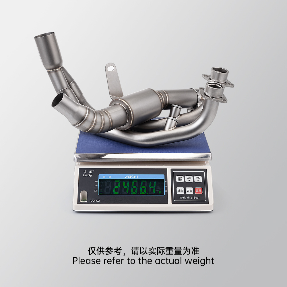 Motorcycle Kaiyue 321R Exhaust Pipe with Drum Front Section Stainless Steel High Temperature Resistant End Section Non-destructive Installation