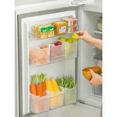 冰箱側門收納盒蔥姜蒜保鮮盒冰箱門內側食品級分裝盒收納整理神器