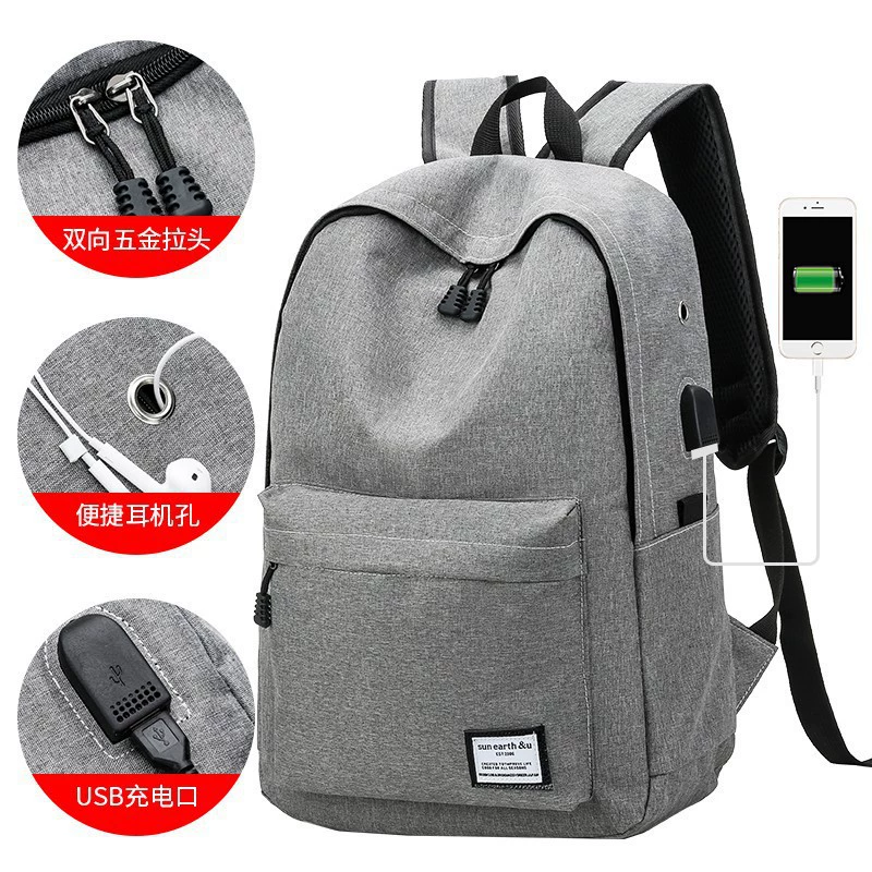 Backpack, capacious school bag for elementary school students for men and women, fashionable laptop for traveling, Korean style