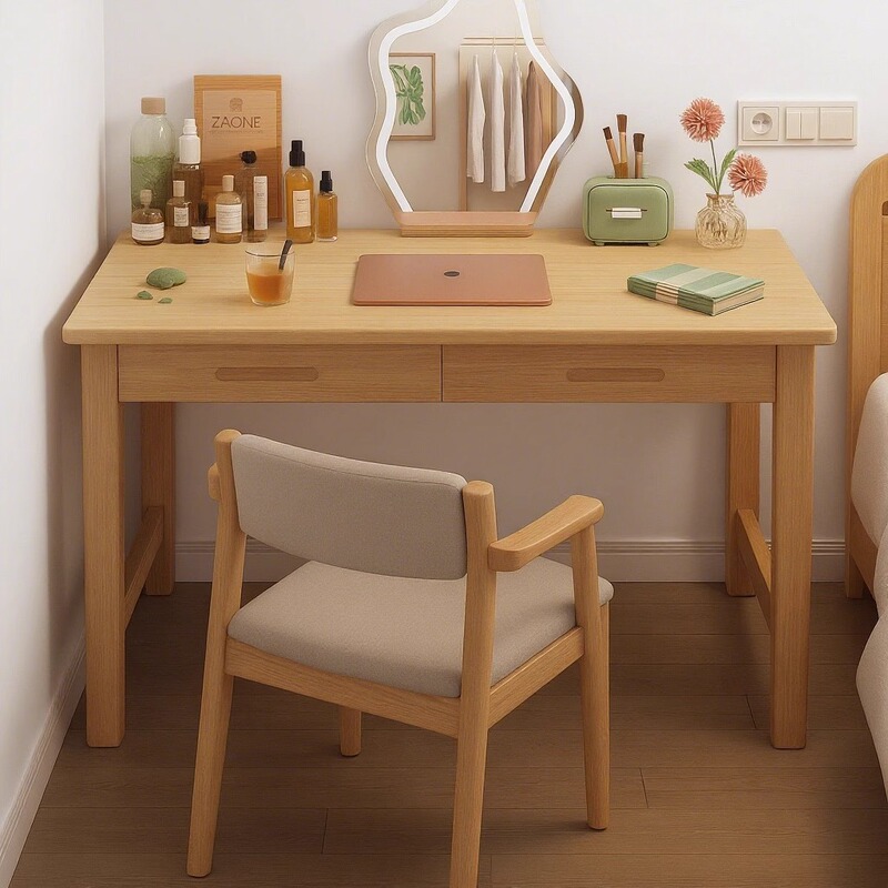 Solid Wood Desk Light Luxury High-End Computer Desk Desktop Home Long Table Table Room Bedroom Student Study Table