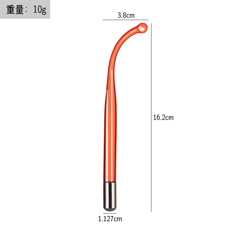 Instrumento de electroterapia de alta frecuencia tubo de vidrio Accesorios instrumento de belleza luz roja luz púrpura electroterapia varilla electroterapia peine