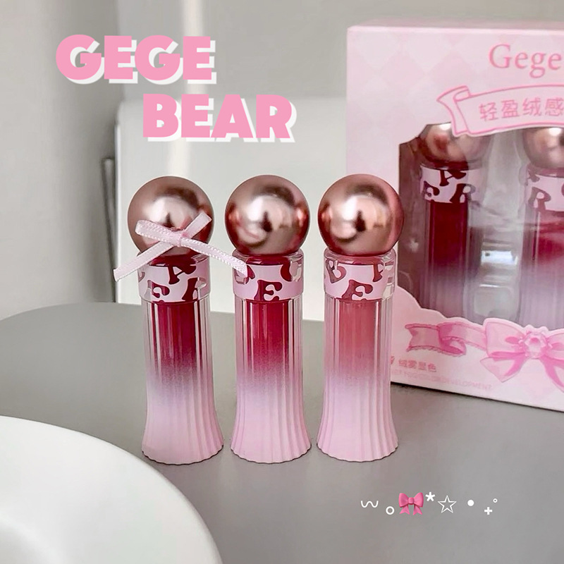 Gege bear轻盈绒感唇泥柔雾丝滑不易掉色滋润氛围感唇泥
