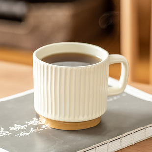 Vintage high-value embossed mug premium sense tea cup milk cup ceramic water cup coffee cup wholesale