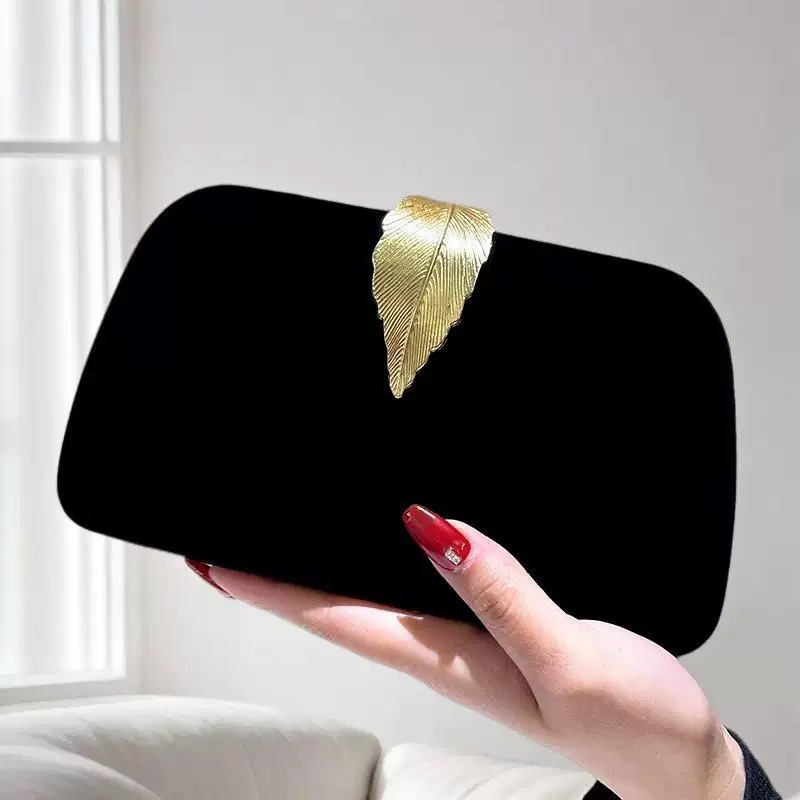 2025 New Elegant Socialite Evening Clutch Bag - Black Formal Party Bag For Gowns And Cheongsams - Thumbnail 3