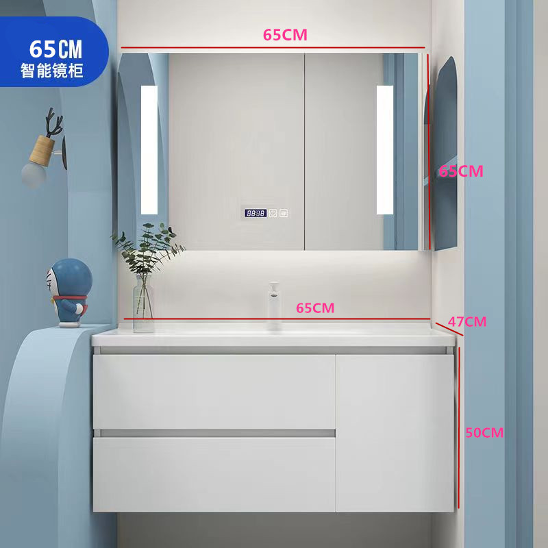 W765/75cm/85/95/ 105cm / 115cm 無垢材バスルームキャビネット洗面台洗面台セット|undefined