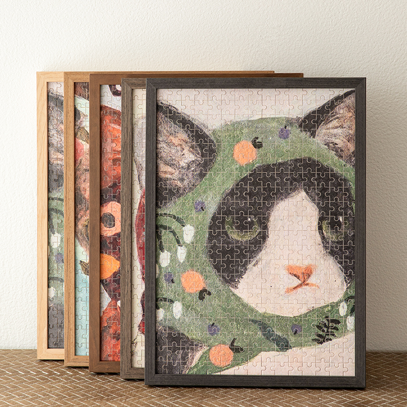 Photo frame from natural wood