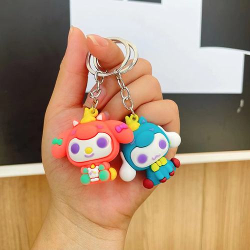 Charming Cute Klomi 3D Figure Keychain, Women's Bag Charm, Car Keychain, Small Gift