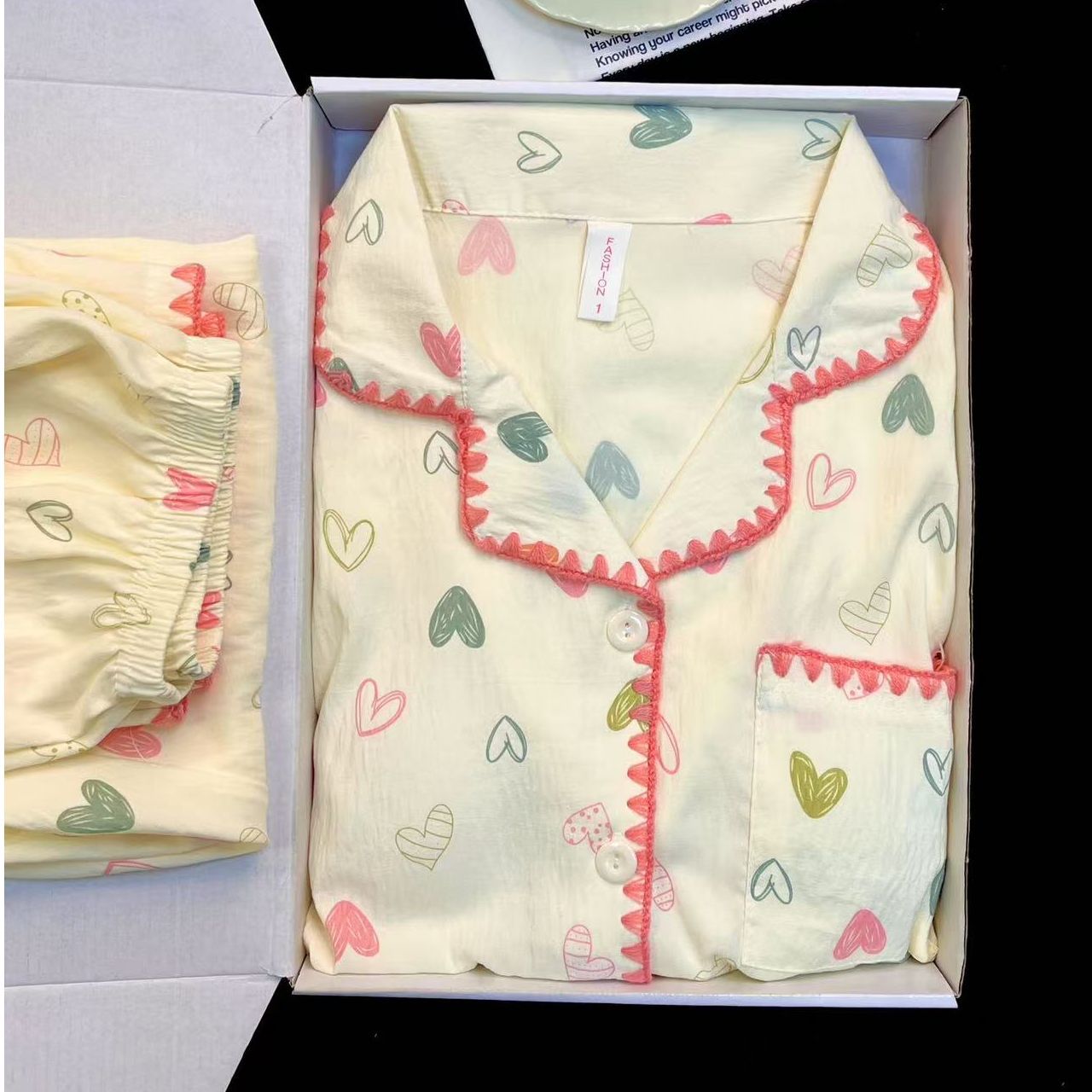 Chatter en vivo explosión con cojín de pecho primavera y otoño dulce nubes algodón de manga larga pijama de niñas estudiantes set de ropa de hogar