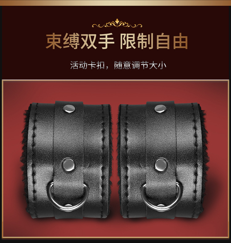 12-Piece Bondage Kit with Handcuffs, Nipple Clamps and Mouth Ball — detail image 6
