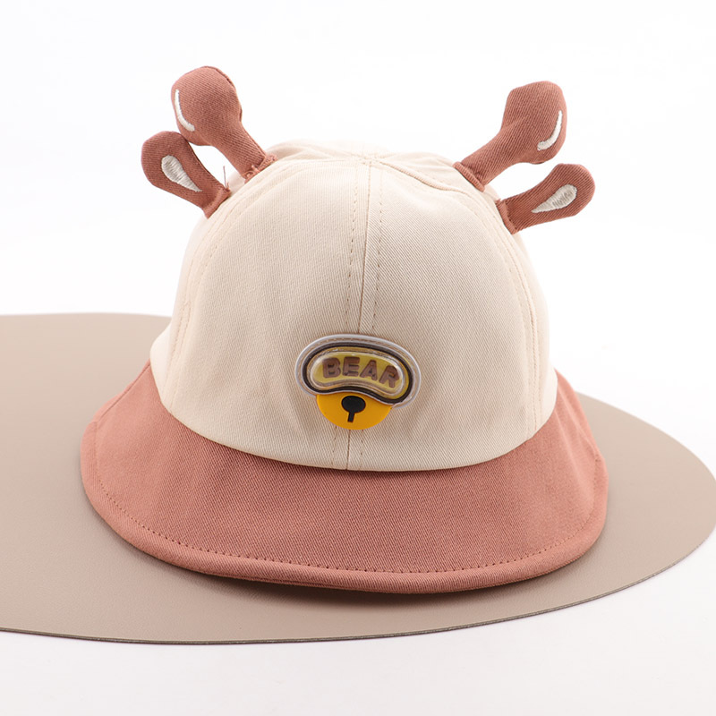 Sombrero para bebés primavera y otoño estilo coreano super lindo corno de ciervo niño sombrero primavera delgado sombrero de pescador para niños