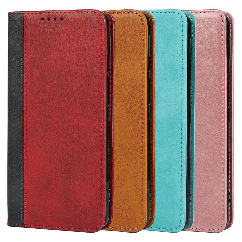 Factory direct for Sharp sense4 mobile phone case Sense3lite calf pattern color matching strong magnetic flip leather case Factory direct for Sharp sense4 mobile phone case Sense3lite calf pattern color matching strong magnetic flip leather case