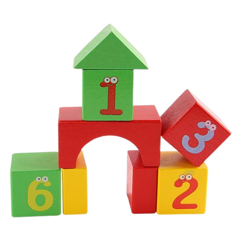 Bloques de construcción para niños rompecabezas de Madera Juguetes ensamblados bebé barril 1-3 años Niña niño al por mayor