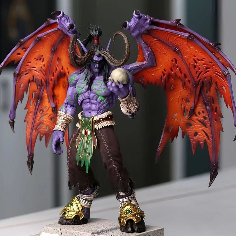 魔兽世界hero toys恶魔猎手伊利丹·怒风GK手办摆件模型带土动漫-阿里巴巴