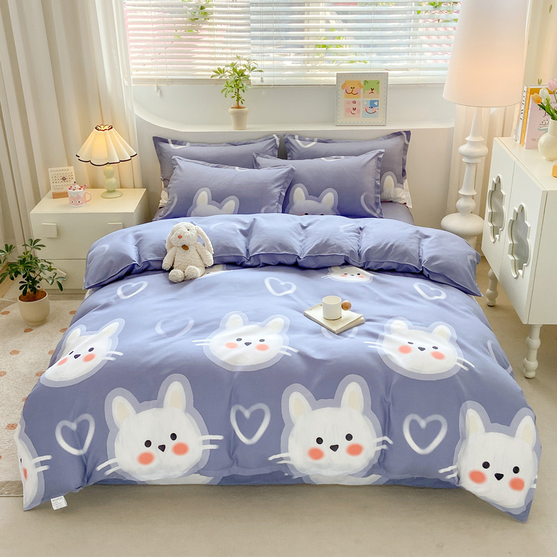 Cubierta del edredón al por mayor sábana de algodón cubierta del edredón individual algodón lavado cama doble cubierta del edredón fabricante de algodón