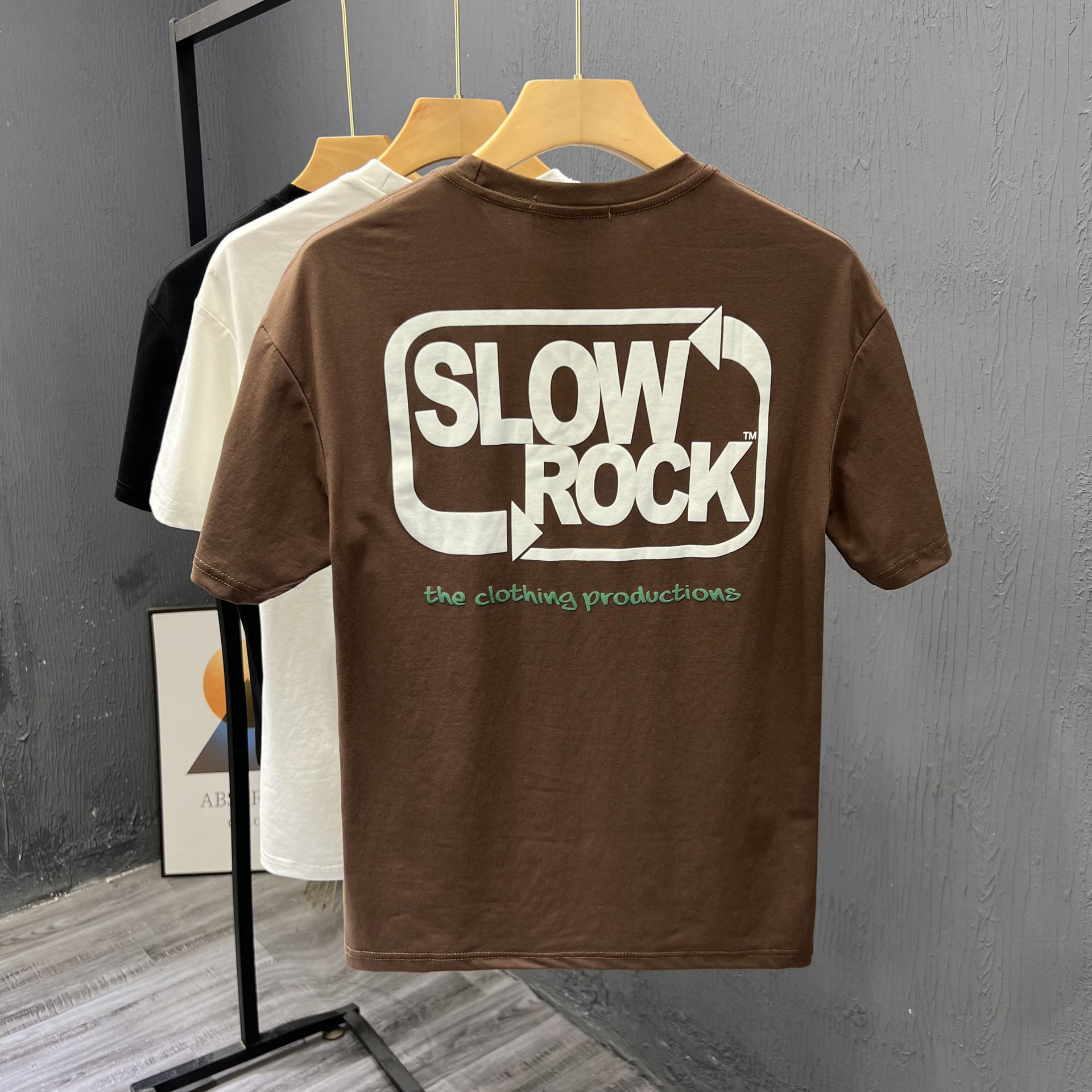 Summer pure cotton short for men's 2023 new letter print versatile casual half sleeved round neck T-shirt_voghion.com