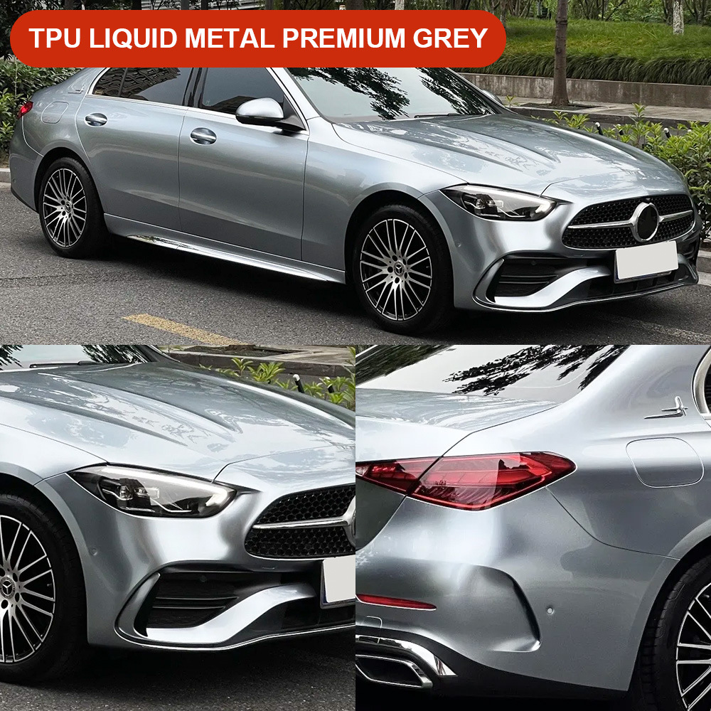 Axxpel Liquid Metal Premium Gray Tpu Car Paint Surface Color-Changing Color Film Protective Film Ppf Thermal Repair Scratch Protection