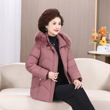 中年冬季棉衣新款2024爆款妈妈棉服女外套时尚加厚50岁中长款棉袄