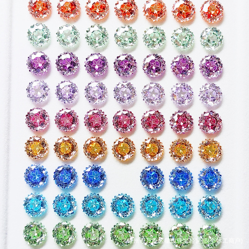 5A High-Carbon Diamond Ferris Wheel Star Cut Crushed Ice High Sparkle Pointed-Back Nail Art Special Earrings Ring Inlaid Stone Loose Diamond