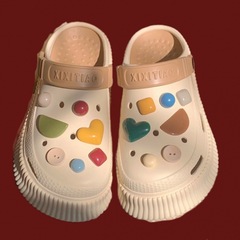 Cross-border exclusive shoes with 11 geometric half-circles, squares, heart-shaped resin hole-toe shoe clips, cartoon 3D detachable