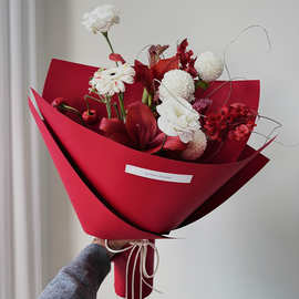 网红高质感纯色加厚造型纸花束包花纸防水花纸鲜花礼物包装纸批发