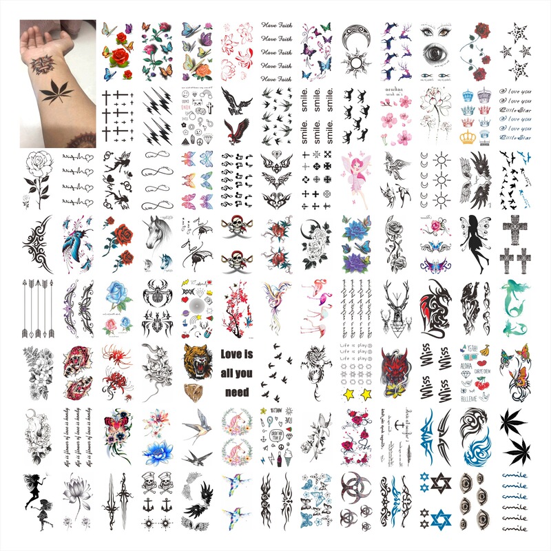 Temporary tattoo stickers wholesale disposable stickers children tattoo stickers tattoo waterproof face stickers customize