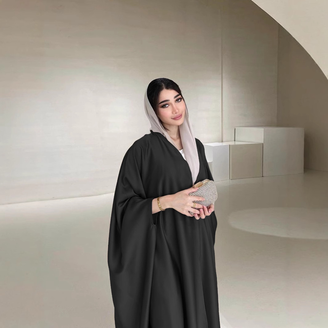 2026 Spring/Summer New Middle Eastern Style Robe Coat, Fashionable Elegant, Soft And Lightly Draped Batwing Sleeve_ecoleips.com