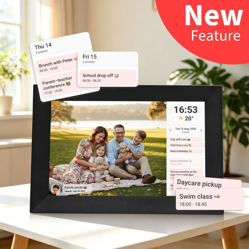 10.1-Inch 32Gb Digital Cloud Photo Frame Frameo Electronic Smart Photo Album Cloud Calendar Wifi Photo Music Video
