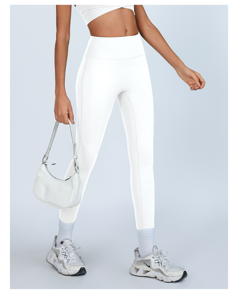 Comercio exterior básico desnudo sensación de yoga nueve pantalones sin líneas embarazosas de mel桃 hips pantalones deportivos para correr pantalones deportivos de secado rápido para mujeres image 12