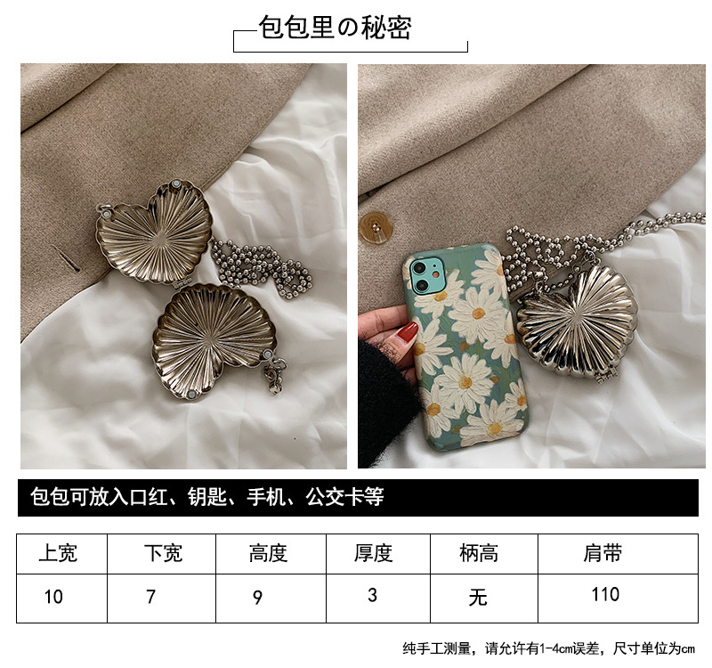 2021 New Niche Chain Messenger Mini Bag Alloy Bag Decorative Bag display picture 4