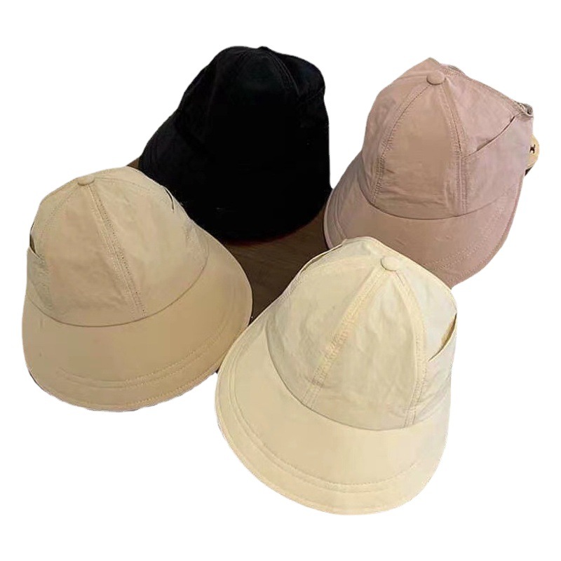 Ponytail sun hat for women 2023 Summer thin breathable quick-drying peaked cap empty top sun hat