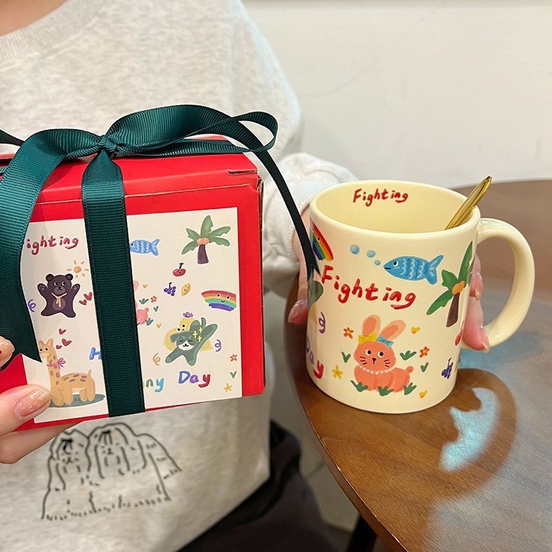 Cute ceramic capacious coffee high quality tea cup, for beloved