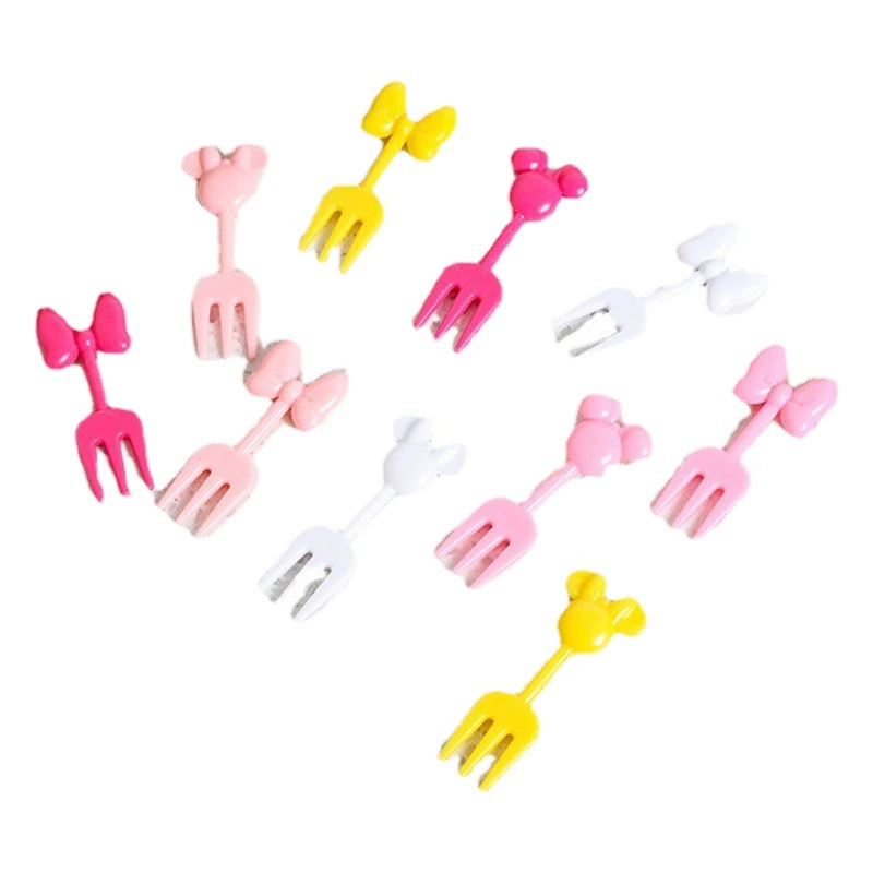 Трансграничный домашний мультфильм детская вилка для фруктов креативные детские животные милый пластиковый фруктовый знак костюм бенто знак