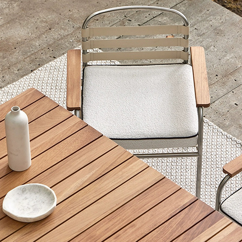 Mesas y sillas al aire libre Patio villa al aire libre balcón al aire libre silla de aleación de aluminio hotel ocio jardín muebles