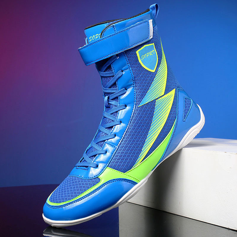 Boxing Shoes for Men, Wrestling Shoes, Fighting Shoes, Training Shoes, Martial Arts Shoes, Sanda Shoes, Boxing Boots, High-Top Shoes, Cross-Border