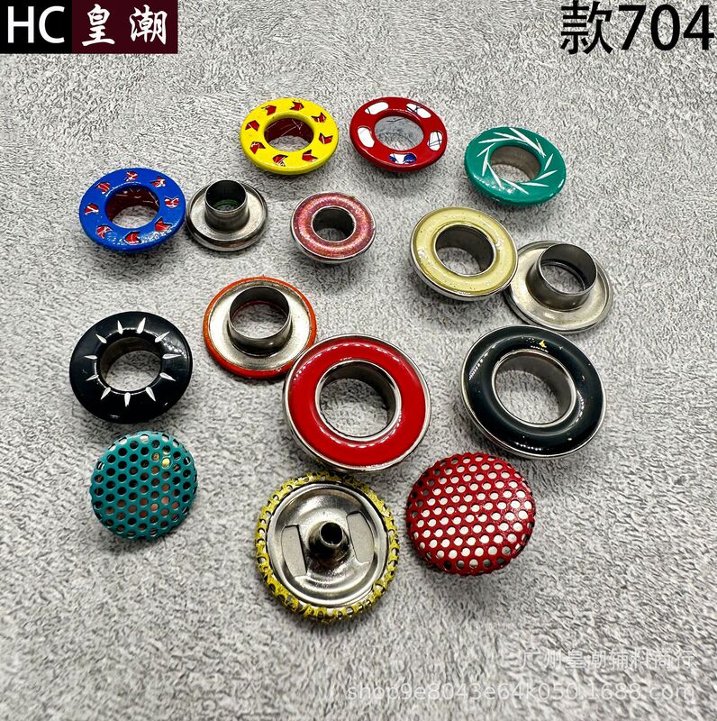 Factory Direct Colorful Rolled Edge Flat Thickened Engraved Pattern Copper Eyelet Shoe Laces Denim Clothing Bag Buckle Factory Direct Colorful Rolled Edge Flat Thickened Engraved Pattern Copper Eyelet Shoe Laces Denim Clothing Bag Buckle