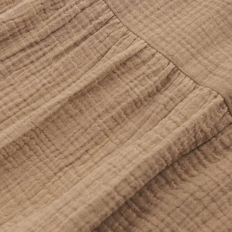 Crepe Cotton Suspender Dress Women Spring Summer Solid Color Sleeveless Midi Dress Holiday Casual Dress