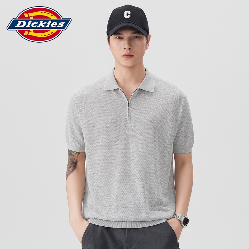 Dickies Special Edition Old Money Style Short-Sleeve T-Shirt Men's Knitwear Half-Sleeve T-Shirt Summer Round Neck Loose Casual Japanese Style