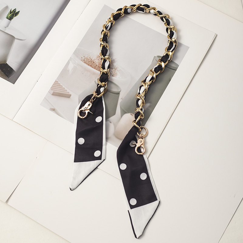 【폴카 도트 시리즈●블랙스타일 1] 원숄더 장식체인 54cm