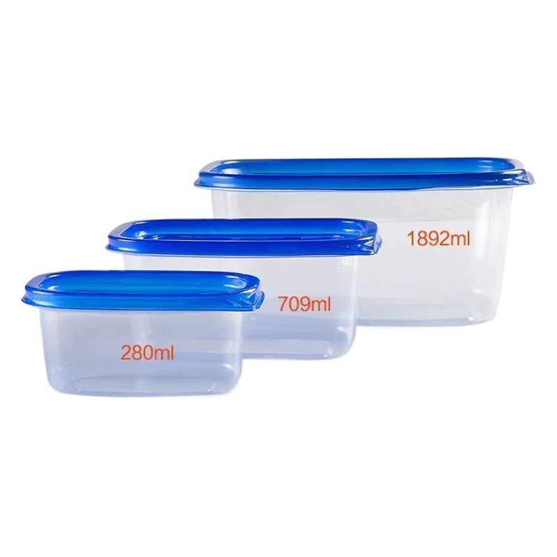 280ml Disposable Meal Lunch Box Rectangular Transparent Packaging Box with Lid Melaleuca Cake Fruit Fishing Box Beads